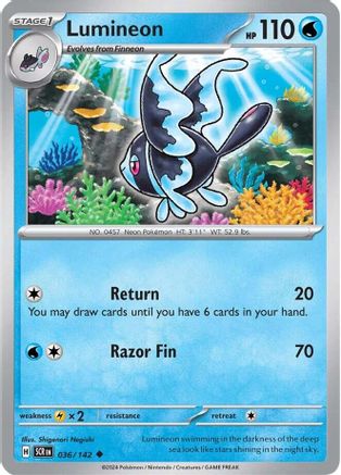 Lumineon (36) Reverse Holofoil - SV07 Stellar Crown
