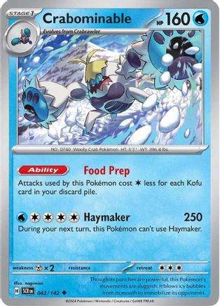 Crabominable - 042/142 (42) Reverse Holofoil - SV07 Stellar Crown