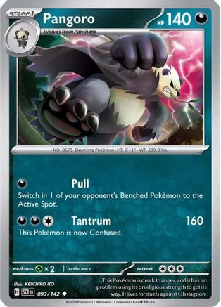 Pangoro (93) Reverse Holofoil - Stellar Crown