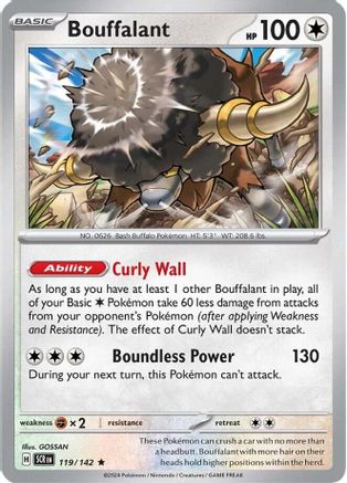 Bouffalant (119) Holofoil - SV07 Stellar Crown