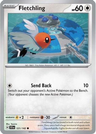 Fletchling (121) Reverse Holofoil - SV07 Stellar Crown