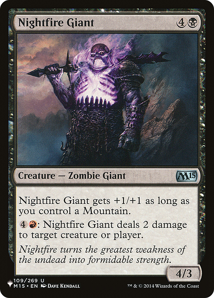 Nightfire Giant (M15-109) - The List