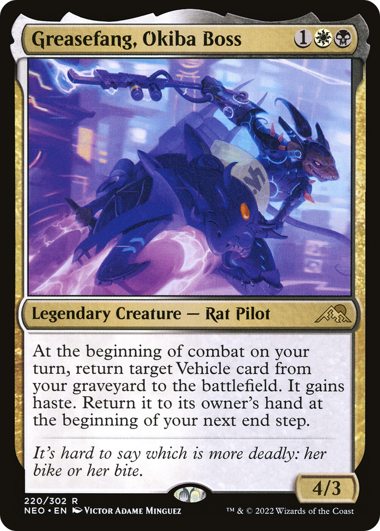 Greasefang, Okiba Boss (220) Foil - Kamigawa: Neon Dynasty