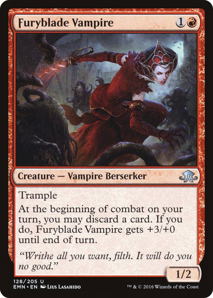 Furyblade Vampire (128) Foil - Eldritch Moon