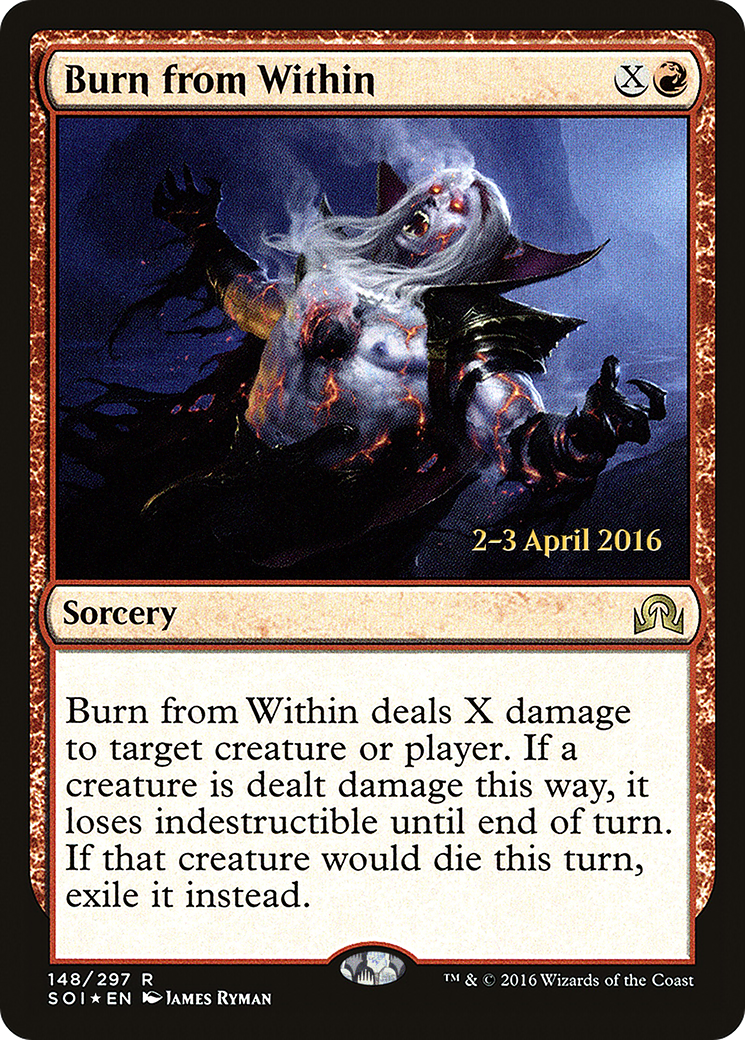 Burn from Within (148) Foil - Shadows over Innistrad Promos