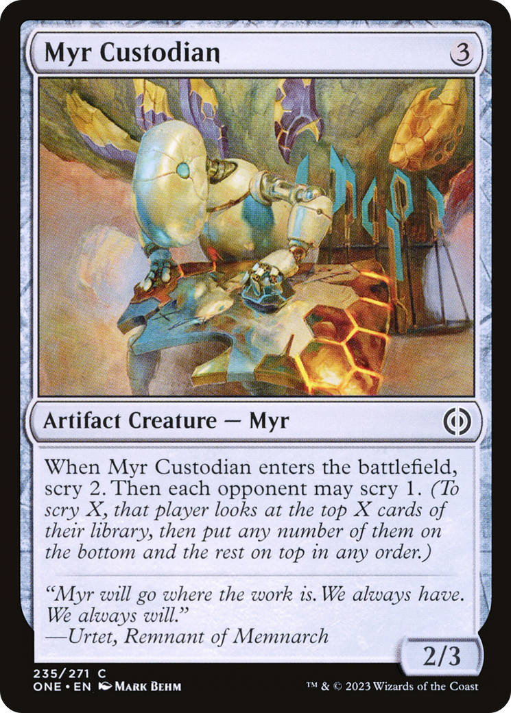 Myr Custodian (235) Foil - Phyrexia: All Will Be One