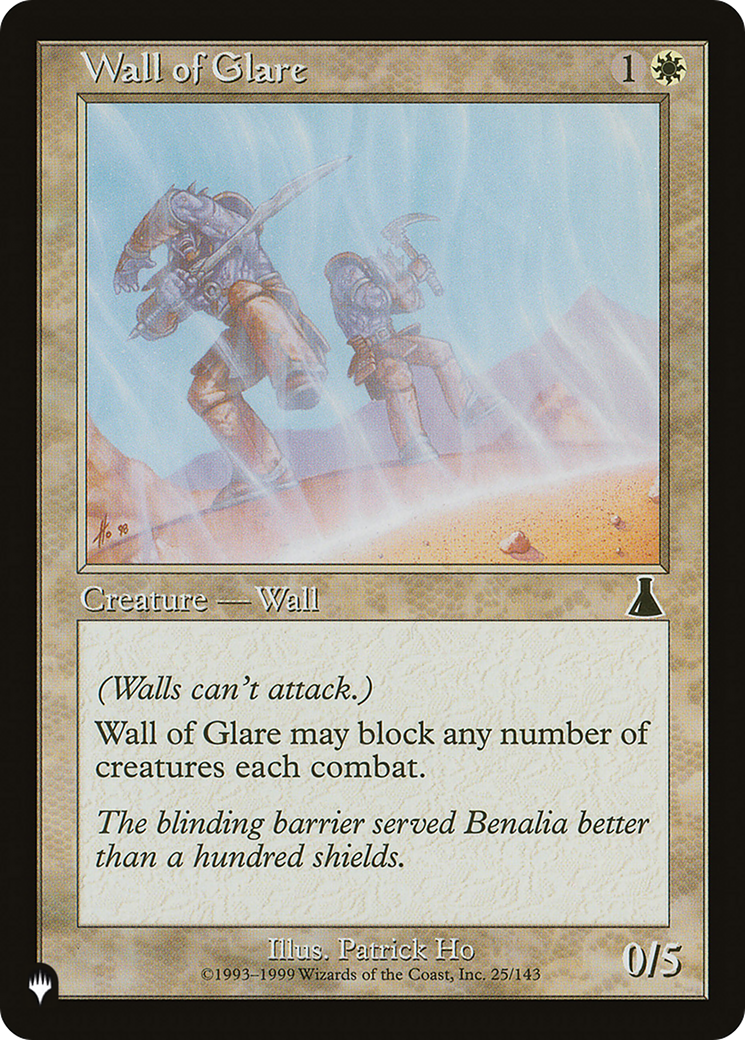 Wall of Glare (Retro) (UDS-25) - The List