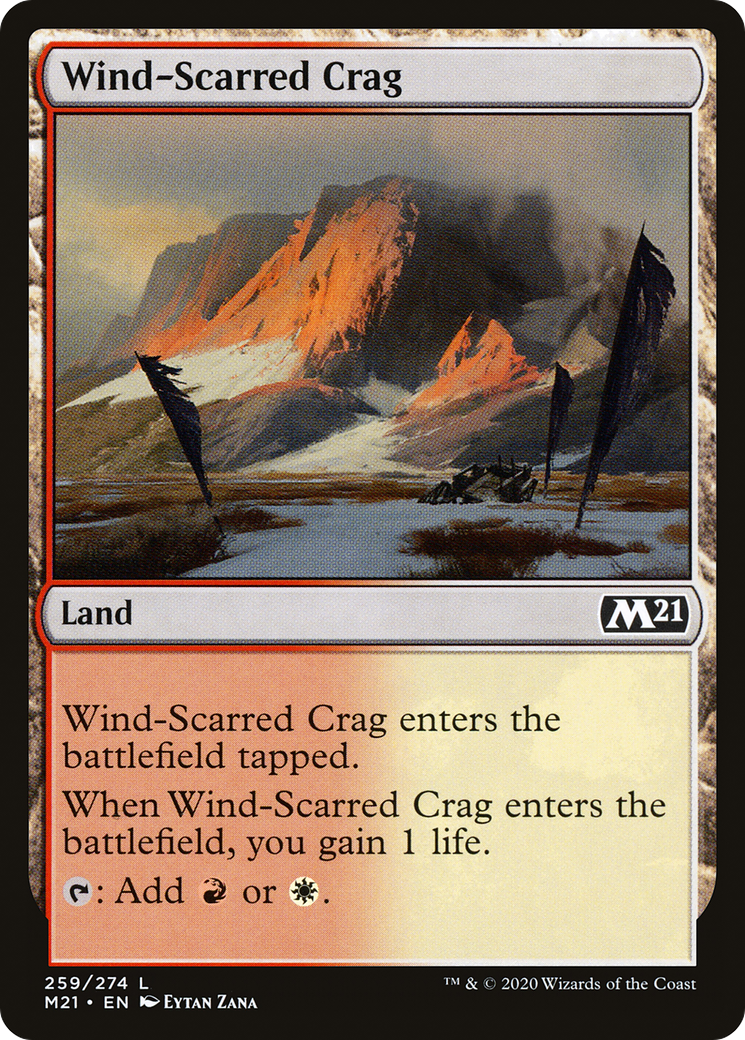 Wind-Scarred Crag (259) Foil - Core Set 2021
