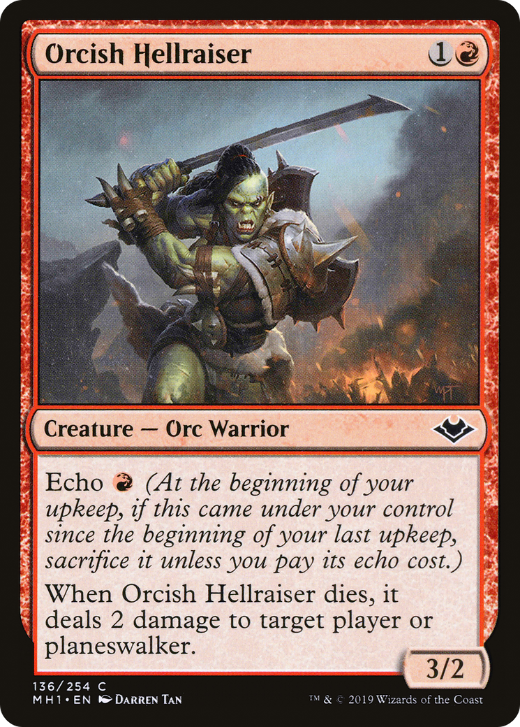 Orcish Hellraiser (136) Foil - Modern Horizons