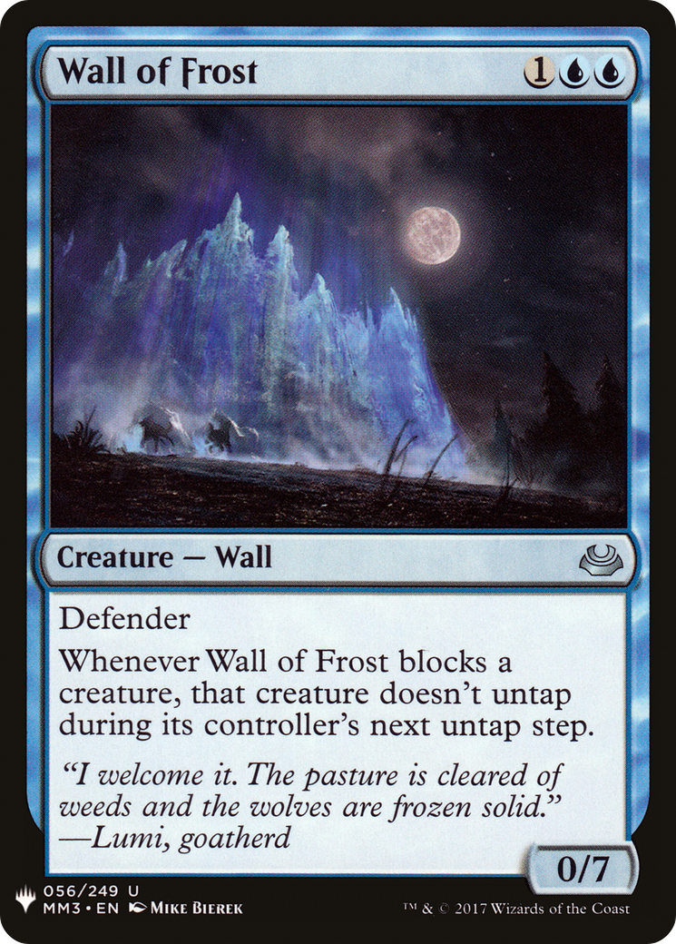 Wall of Frost (MM3-56) - The List