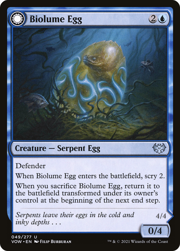 Biolume Egg // Biolume Serpent (049) Foil - Innistrad: Crimson Vow