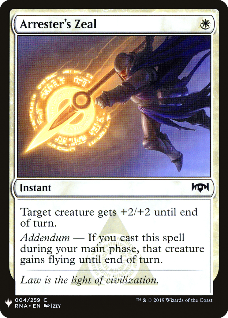 Arrester's Zeal (004) - The List