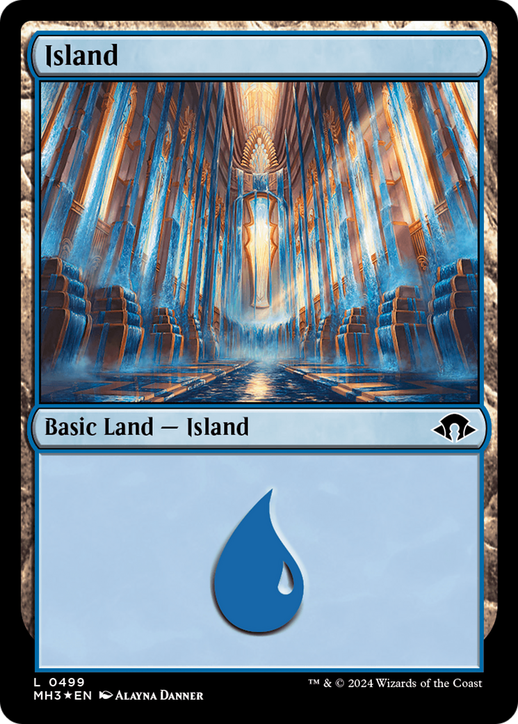 Island (Ripple Foil) (499) Foil - Modern Horizons 3
