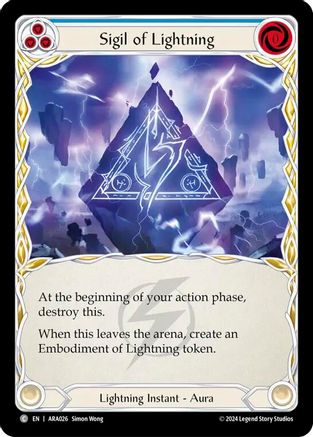 Sigil of Lightning (ARA026) - Blitz Deck: Rosetta - Aurora