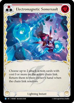 Electromagnetic Somersault (Red) (ROS085) Rainbow Foil - Rosetta