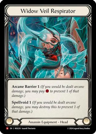 Widow Veil Respirator (ROS239) Cold Foil - Rosetta