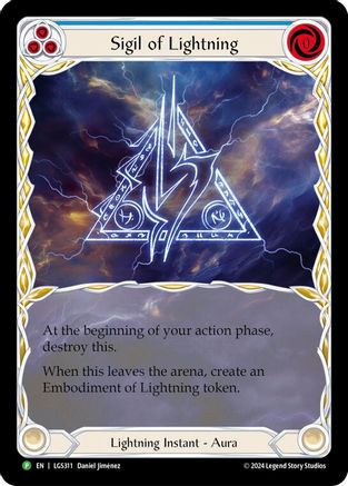 Sigil of Lightning (Extended Art) (LGS311) Rainbow Foil - FaB Promos