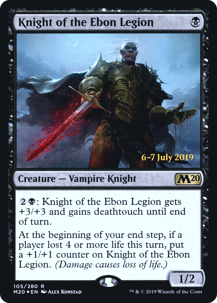 Knight of the Ebon Legion (105) Foil - Core Set 2020 Promos