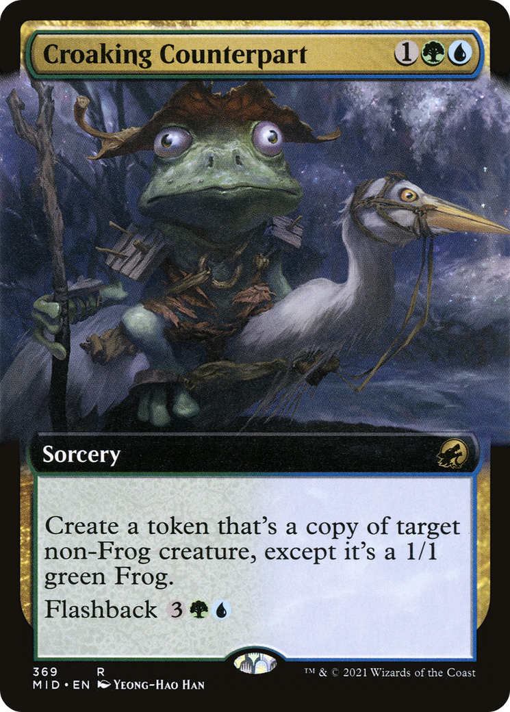 Croaking Counterpart (Extended Art) (369) Foil - Innistrad: Midnight Hunt