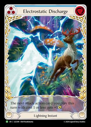 Electrostatic Discharge (Blue) (Extended Art) - LGS349 (LGS349) Rainbow Foil - Flesh and Blood: Promo Cards