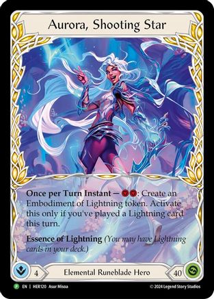 Aurora, Shooting Star - HER120 (HER120) Rainbow Foil - Flesh and Blood: Promo Cards