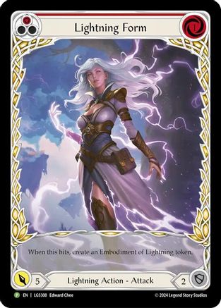 Lightning Form (Red) - LGS308 (LGS308) Rainbow Foil - Flesh and Blood: Promo Cards