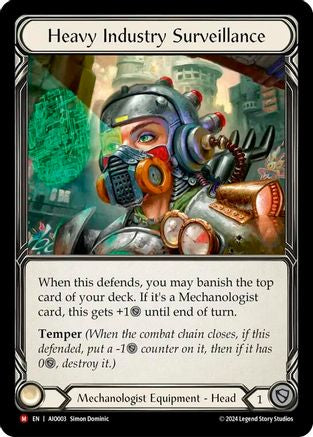 Heavy Industry Surveillance (AIO003) Rainbow Foil - Armory Deck: Dash