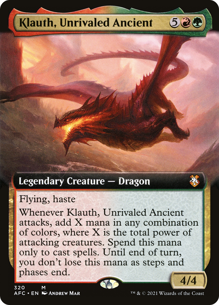 Klauth, Unrivaled Ancient (Extended Art) (320) - Forgotten Realms Commander