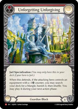 Unforgetting Unforgiving (AJV013) Rainbow Foil - Armory Deck: Jarl Vetreidi