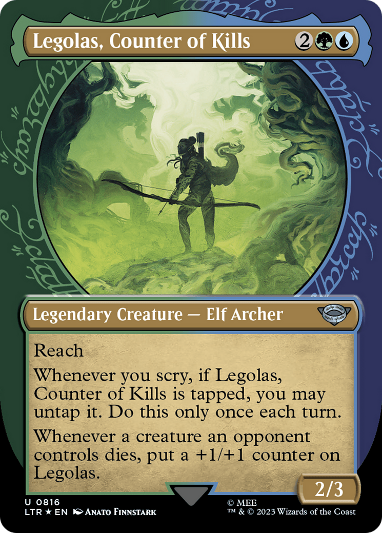 Legolas, Counter of Kills (Showcase) (816) Foil - The Lord of the Rings: Tales of Middle-earth