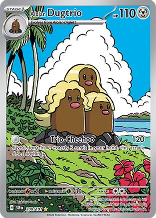 Alolan Dugtrio - 208/191 (208) Holofoil - SV08 Surging Sparks
