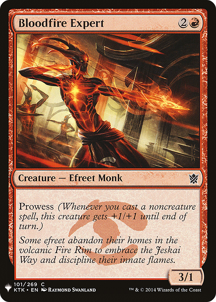 Bloodfire Expert (KTK-101) - The List