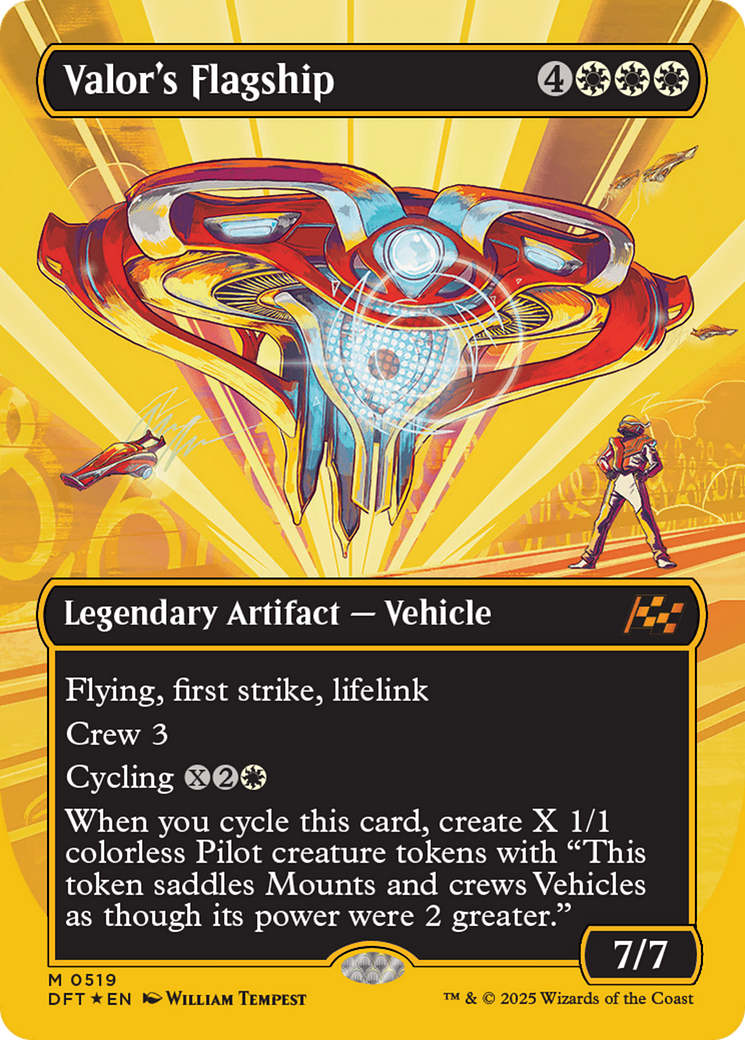 Valor's Flagship (Borderless) (First-Place Foil) Foil (519) - Aetherdrift