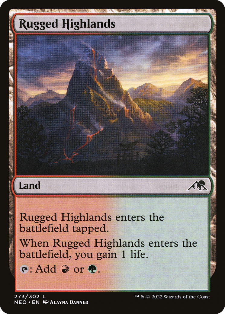 Rugged Highlands (273) Foil - Kamigawa: Neon Dynasty