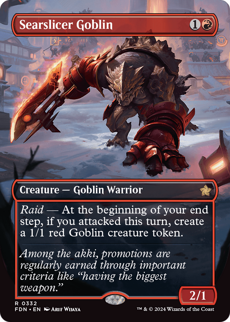 Searslicer Goblin (Borderless) (332) Foil - Foundations