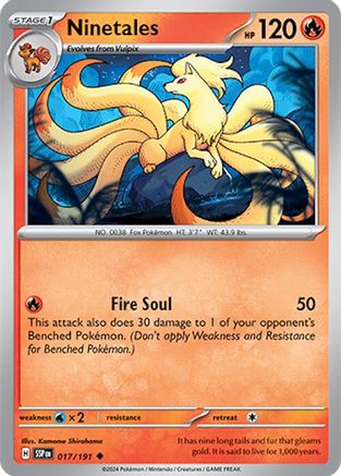 Ninetales (17) Reverse Holofoil - Surging Sparks