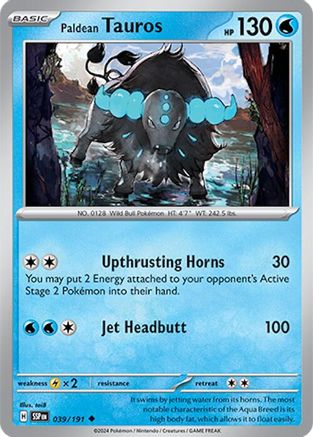 Paldean Tauros (39) Reverse Holofoil - Surging Sparks
