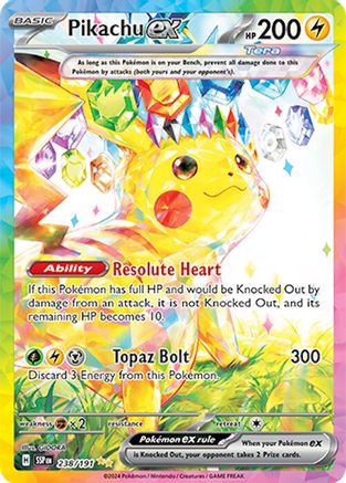 Pikachu ex (238) Holofoil - Surging Sparks