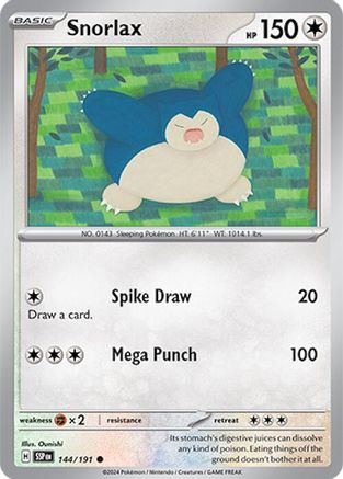Snorlax (144) Reverse Holofoil - Surging Sparks