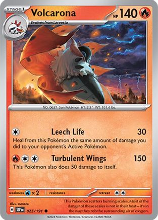 Volcarona (25) Reverse Holofoil - Surging Sparks