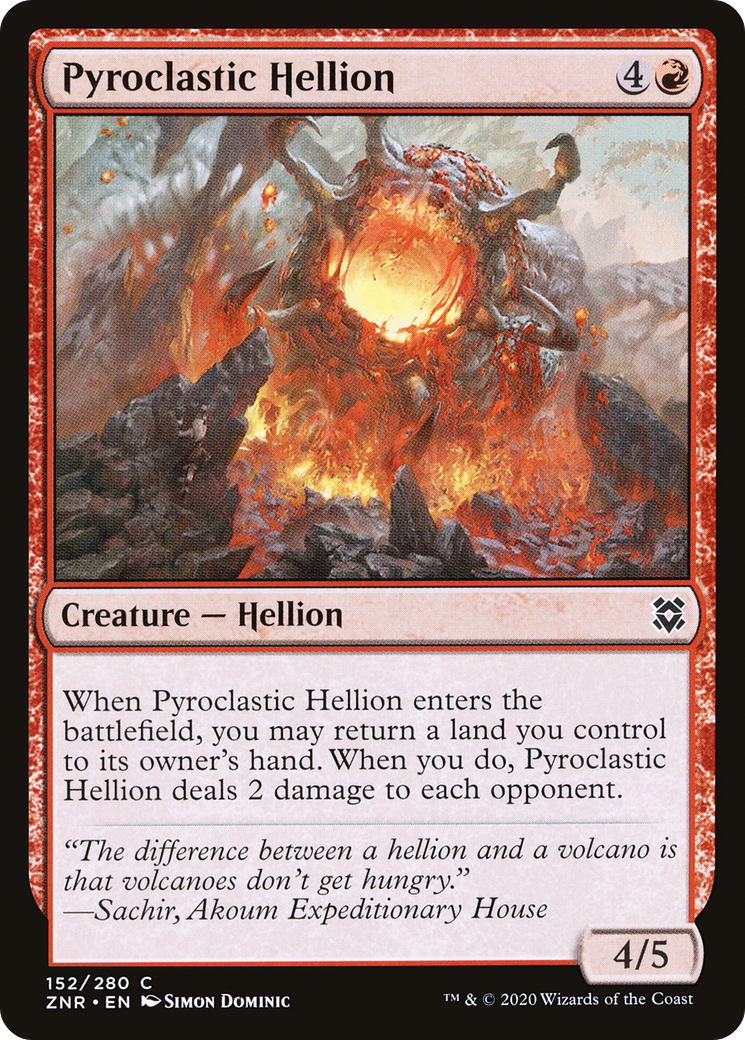 Pyroclastic Hellion (152) - Zendikar Rising