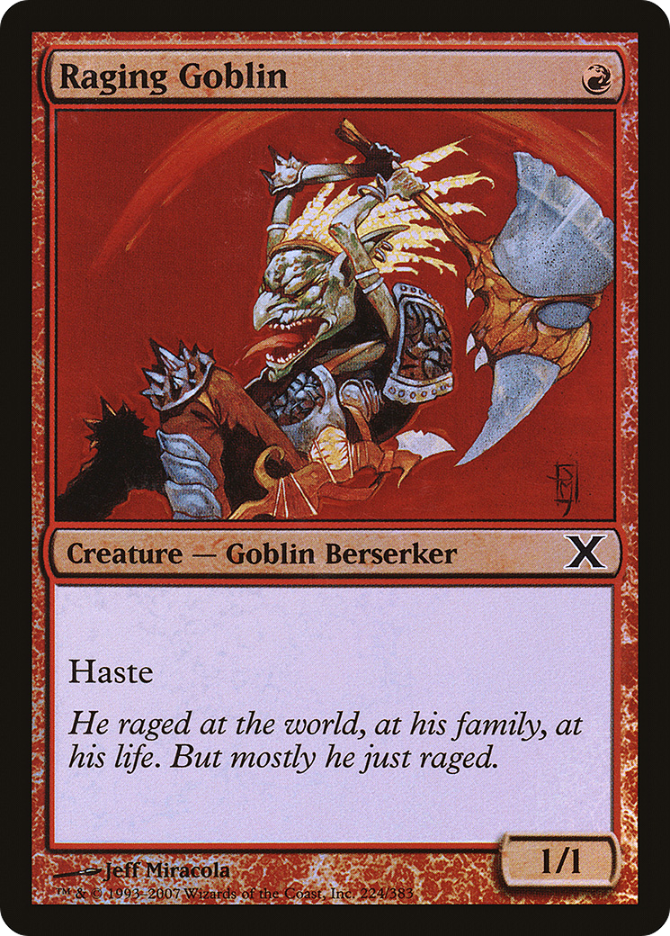 Raging Goblin (224) Foil - Tenth Edition