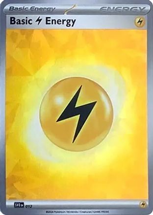 Basic Lightning Energy (Cracked Ice Holo) (12) Holofoil - SVE Scarlet & Violet Energies