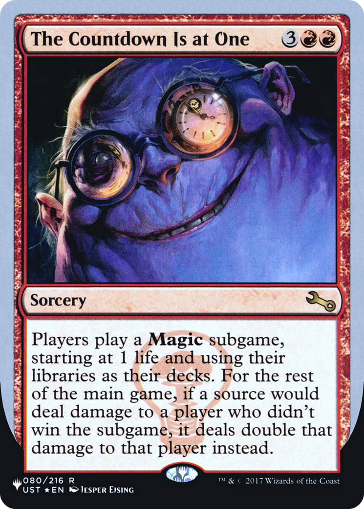 The Countdown Is at One (028) Foil - The List (Unfinity Foil Edition)