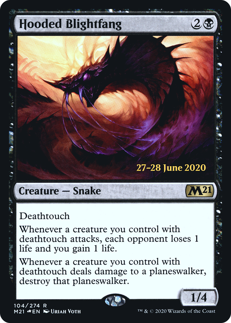Hooded Blightfang (104) Foil - Core Set 2021 Promos