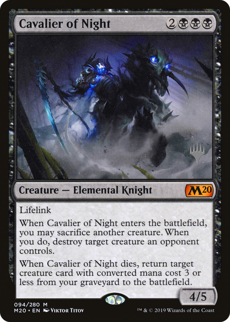 Cavalier of Night (94p) Foil - Core Set 2020 Promos