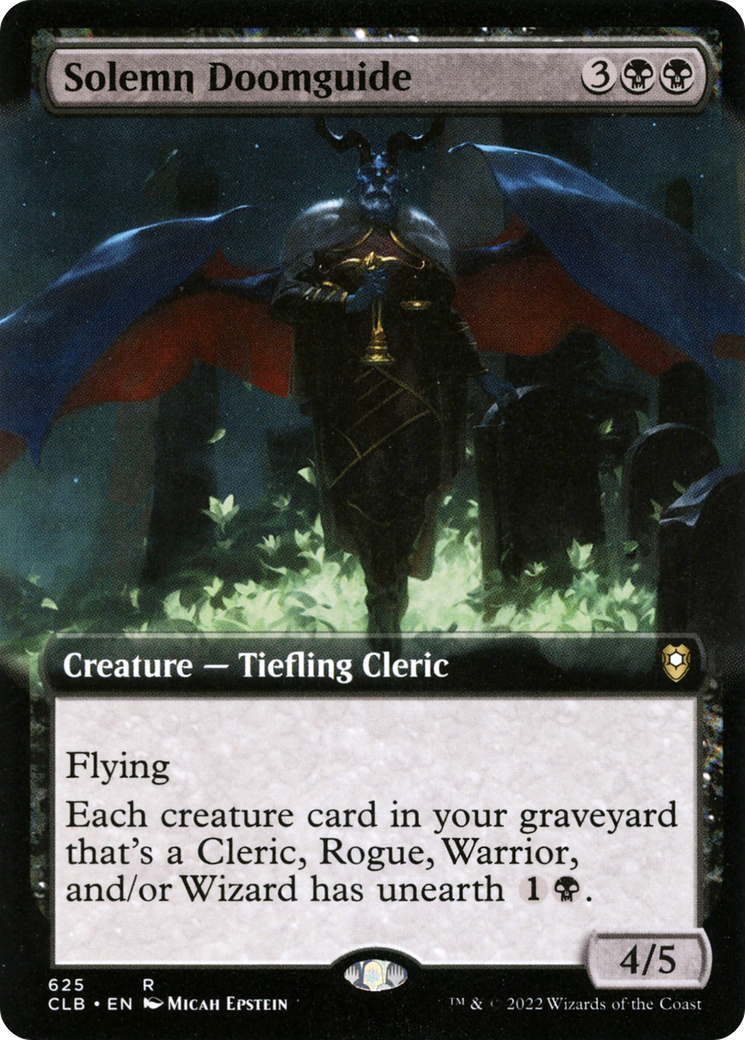 Solemn Doomguide (Extended Art) (625) - Commander Legends: Battle for Baldur's Gate
