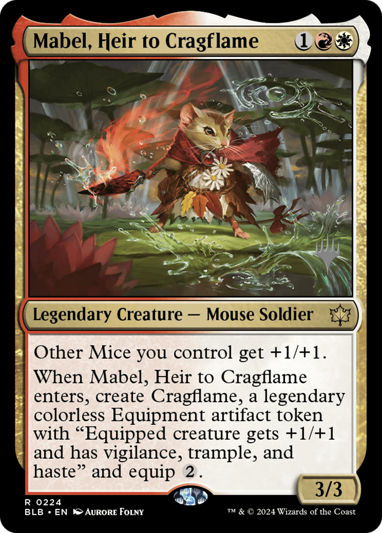 Mabel, Heir to Cragflame (224) Foil - Bloomburrow Promos