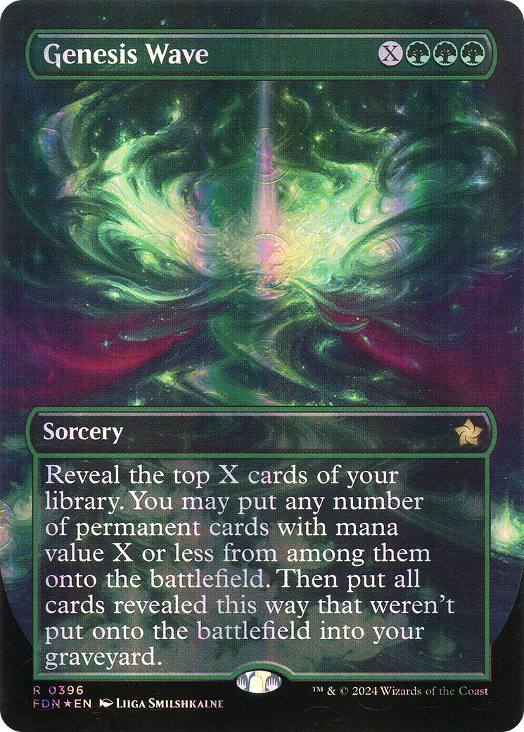 Genesis Wave (Borderless) (Mana Foil) (396) Foil - Foundations