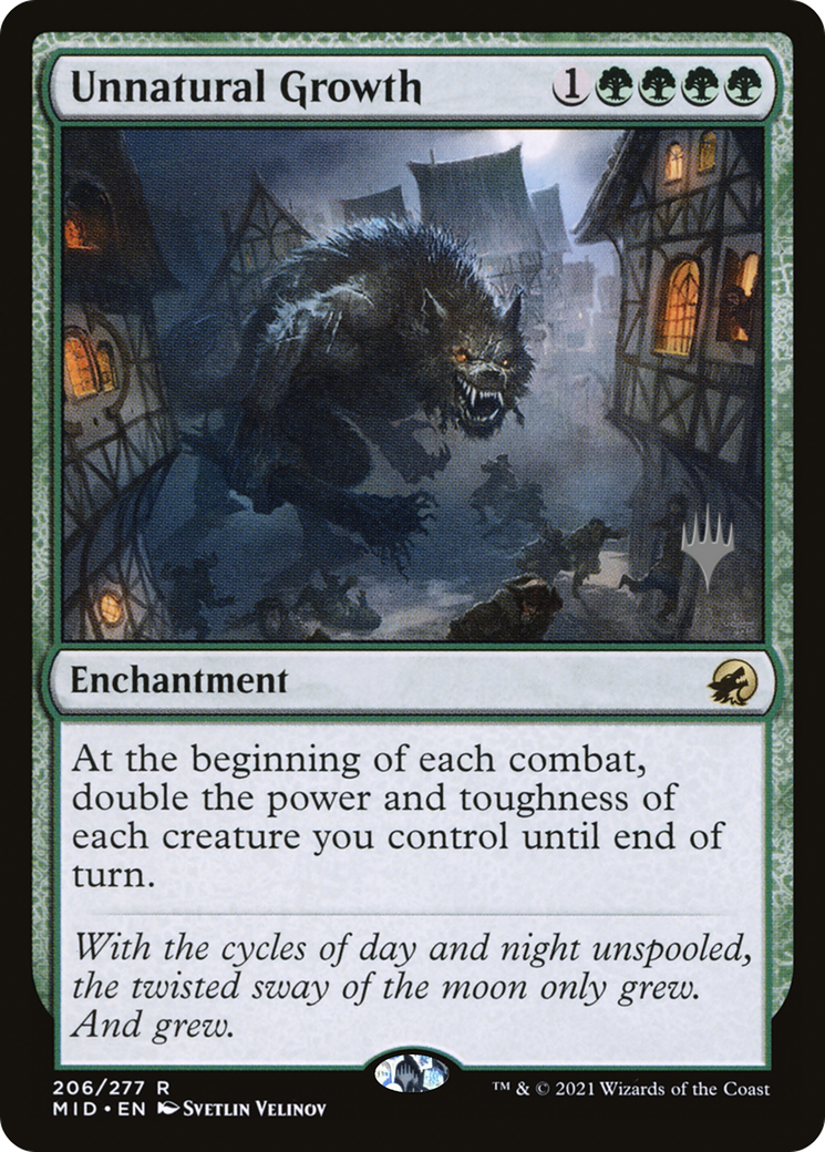 Unnatural Growth (206) Foil - Innistrad: Midnight Hunt Promos